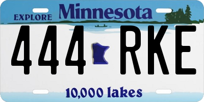 MN license plate 444RKE