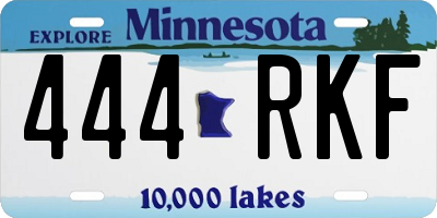 MN license plate 444RKF