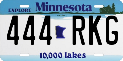 MN license plate 444RKG
