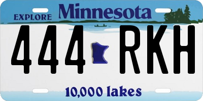 MN license plate 444RKH