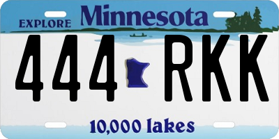 MN license plate 444RKK