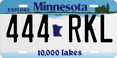 MN license plate 444RKL