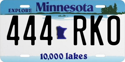 MN license plate 444RKO