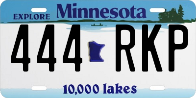 MN license plate 444RKP