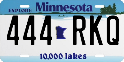 MN license plate 444RKQ