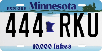 MN license plate 444RKU