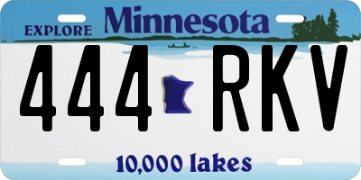 MN license plate 444RKV