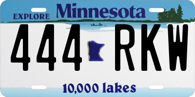 MN license plate 444RKW