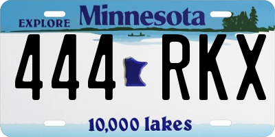 MN license plate 444RKX