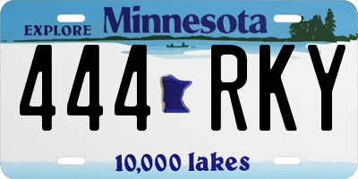 MN license plate 444RKY