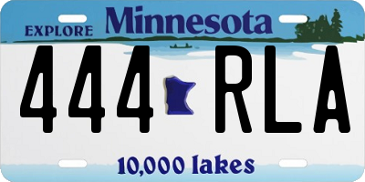 MN license plate 444RLA