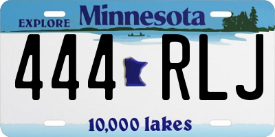 MN license plate 444RLJ