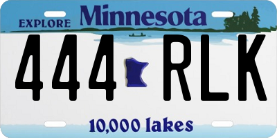 MN license plate 444RLK