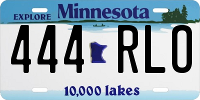 MN license plate 444RLO