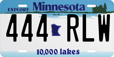 MN license plate 444RLW