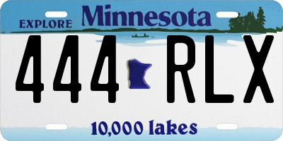 MN license plate 444RLX