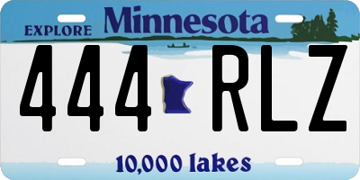 MN license plate 444RLZ