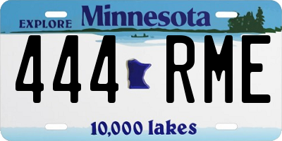 MN license plate 444RME