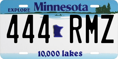 MN license plate 444RMZ