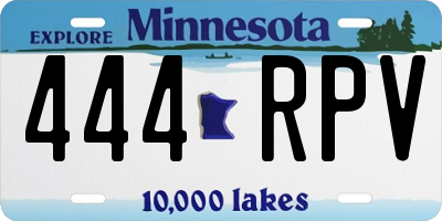 MN license plate 444RPV