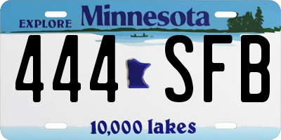 MN license plate 444SFB
