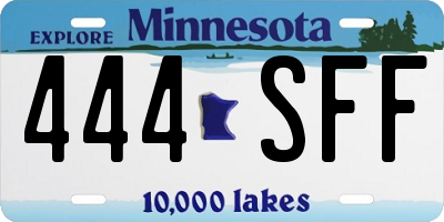 MN license plate 444SFF
