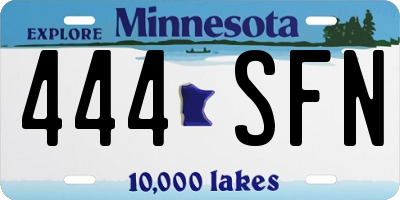MN license plate 444SFN