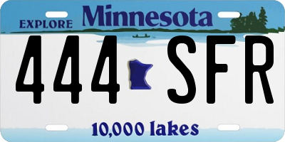 MN license plate 444SFR