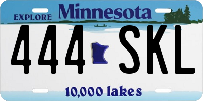 MN license plate 444SKL