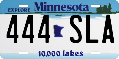MN license plate 444SLA