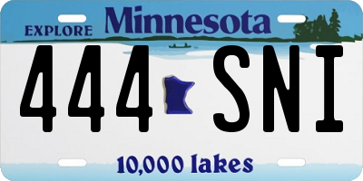 MN license plate 444SNI