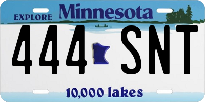 MN license plate 444SNT