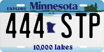 MN license plate 444STP