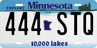 MN license plate 444STQ