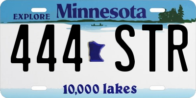 MN license plate 444STR