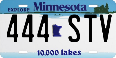 MN license plate 444STV