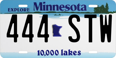 MN license plate 444STW