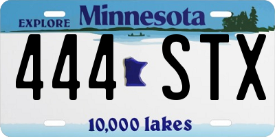 MN license plate 444STX