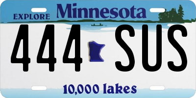 MN license plate 444SUS
