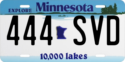 MN license plate 444SVD