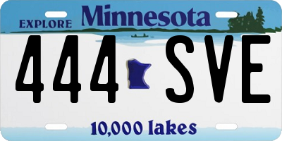 MN license plate 444SVE