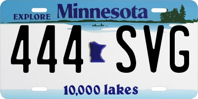 MN license plate 444SVG