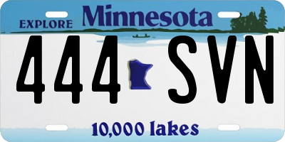 MN license plate 444SVN