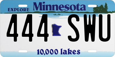 MN license plate 444SWU