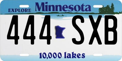 MN license plate 444SXB