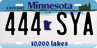 MN license plate 444SYA