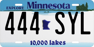 MN license plate 444SYL