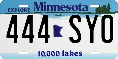 MN license plate 444SYO