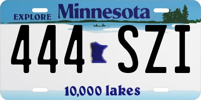 MN license plate 444SZI