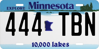 MN license plate 444TBN